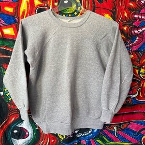 Vintage 50s-60s Pennleigh Heather Gray Crewneck Sweatshirt XL Rare